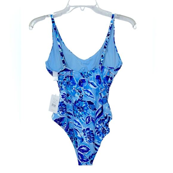 Andie Swim 'The Baia' One-Piece Swimsuit in Blue Floral - Size Small NWT - Picture 5 of 10